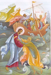 Апостол Петр идет по воде